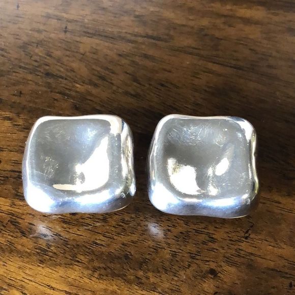 SIMON SEBBAG Sterling Silver Square Early Edition Earrings Made In Israel - Picture 10 of 17